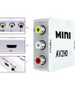 Adaptateur HDMI depuis une sortie composite RCA, 1080p, vue de face