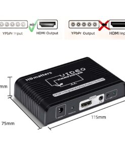 Adaptateur HDMI depuis une sortie par composantes YPbPr, vue de face