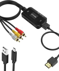 Adaptateur HDMI depuis une source RCA en 1080p, vue de trois quarts