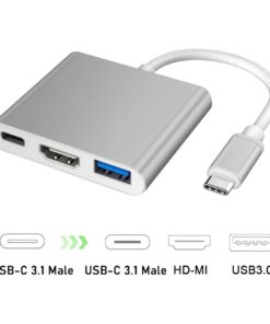 Adaptateur HDMI depuis USB-C, trois usages, vue principale