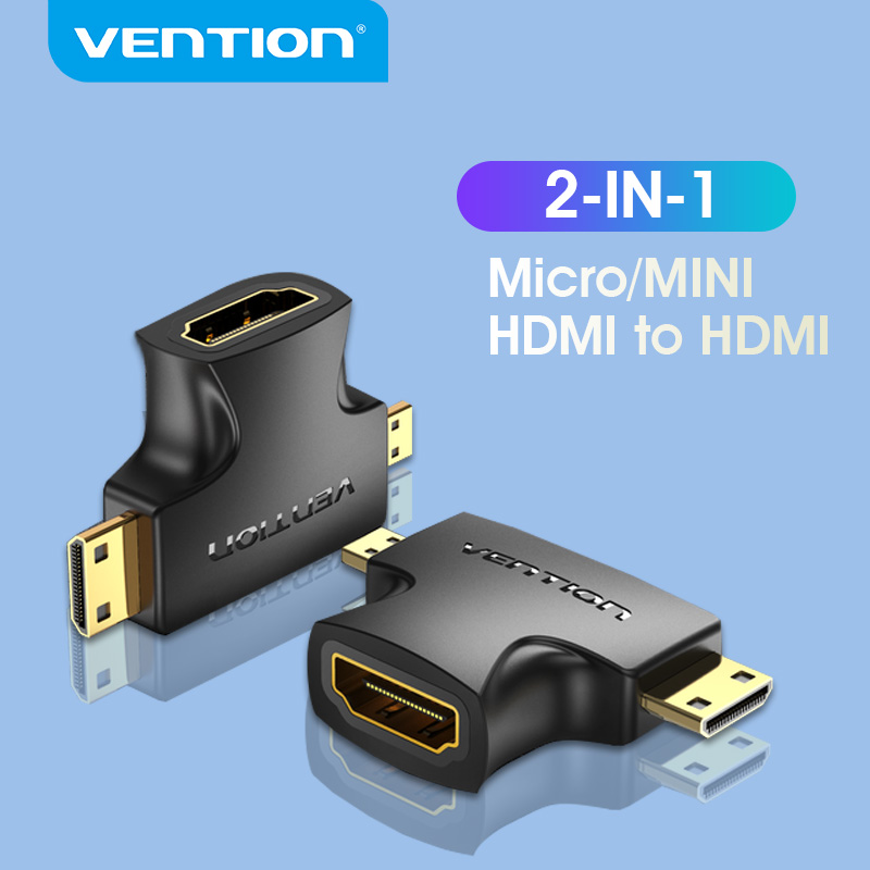 Adaptateur HDMI deux en un pour micro et mini HDMI Adaptateur HDMI deux en un pour micro et mini HDMI, vue principale