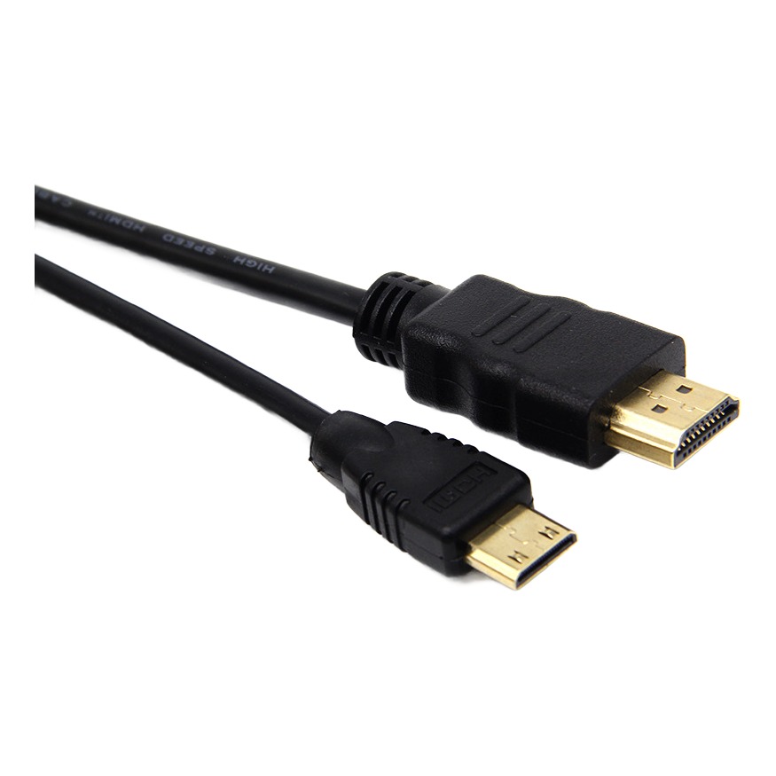 Adaptateur HDMI en cable mini HDMI vers HDMI 1080p Adaptateur HDMI en cable mini HDMI vers HDMI 1080p, vue arriere