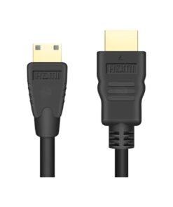 Adaptateur HDMI en cable mini HDMI vers HDMI 1080p, vue de profil