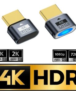 Adaptateur HDMI factice pour affichage sans ecran, vue de trois quarts