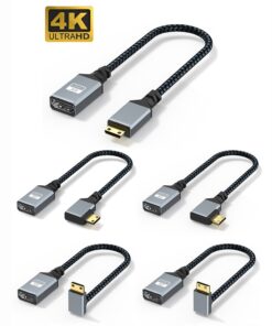 Adaptateur HDMI femelle vers mini HDMI ou micro HDMI, câble tressé, vue principale