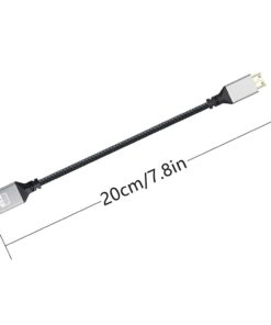 Adaptateur HDMI femelle vers mini HDMI ou micro HDMI, câble tressé, vue de face