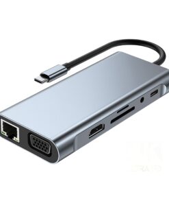 Adaptateur HDMI hub USB-C 11 en 1, sortie 4K et charge, vue principale