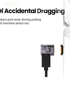 Adaptateur HDMI magnétique coudé pour espace réduit, detail
