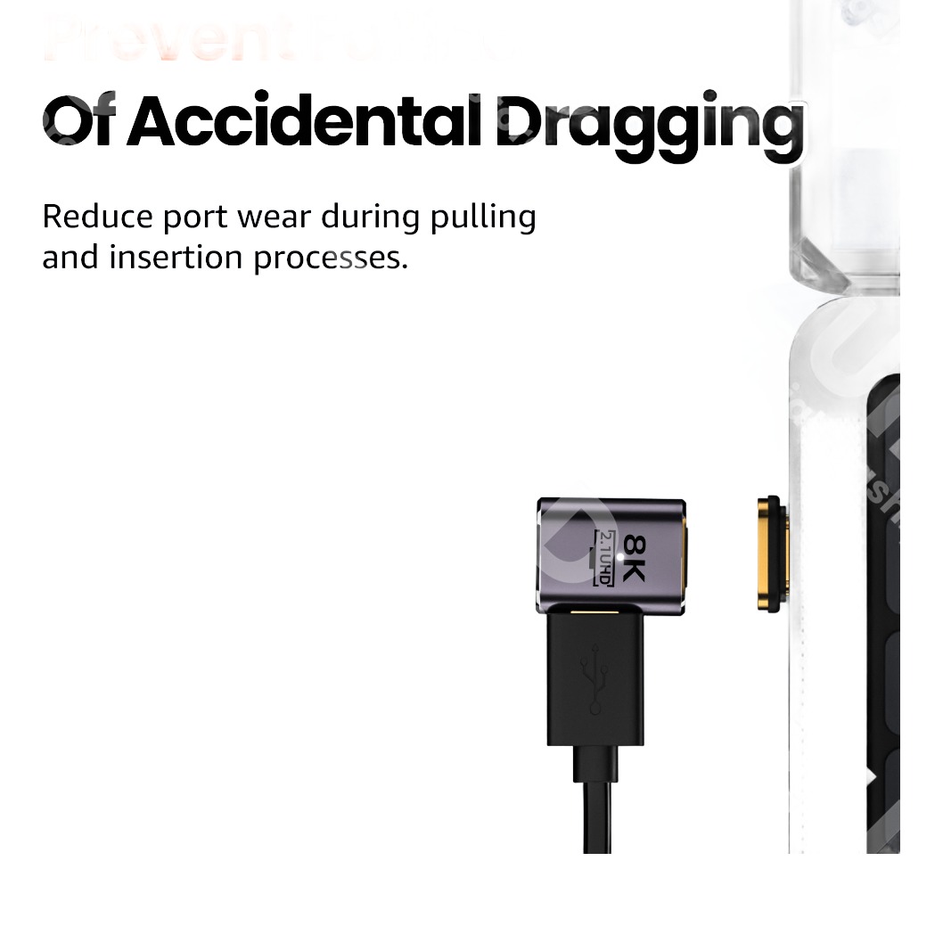 Adaptateur HDMI magnétique coudé pour espace réduit Adaptateur HDMI magnétique coudé pour espace réduit, detail