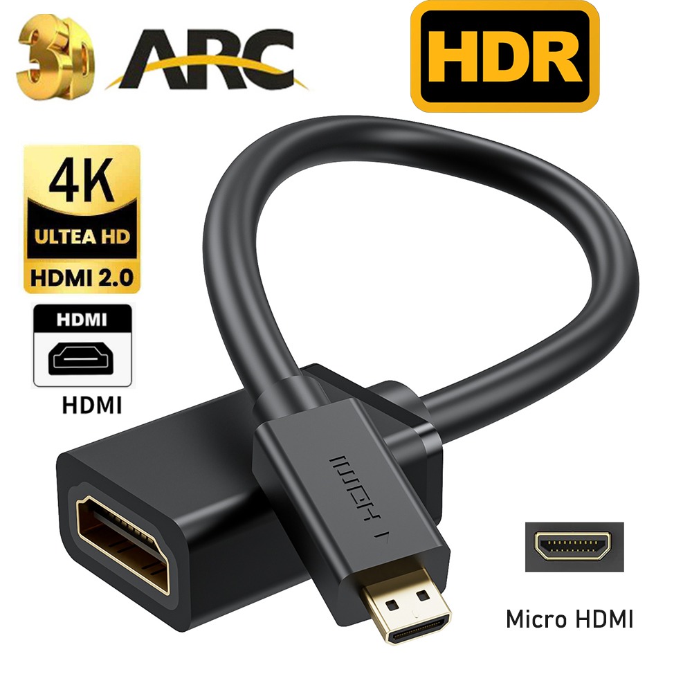 Adaptateur HDMI micro vers HDMI femelle, trois versions Adaptateur HDMI micro vers HDMI femelle, trois versions, vue principale