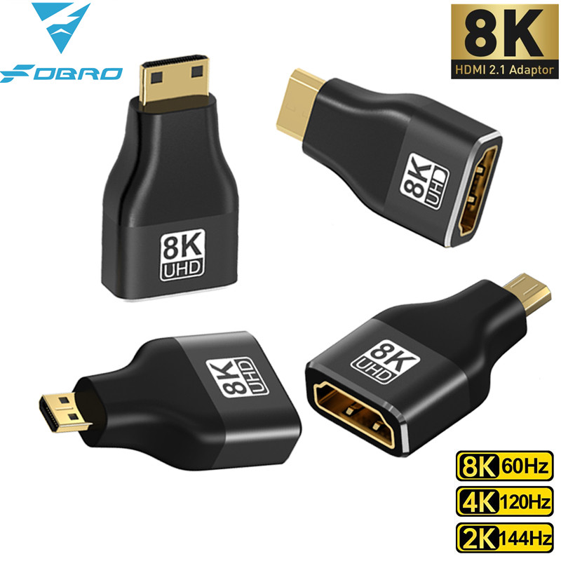 Adaptateur HDMI mini et micro vers HDMI, huit formats Adaptateur HDMI mini et micro vers HDMI, huit formats, vue principale