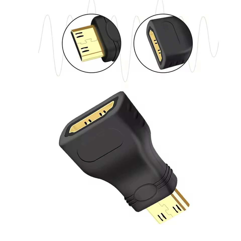 Adaptateur HDMI mini HDMI mâle vers HDMI femelle, format court Adaptateur HDMI mini HDMI mâle vers HDMI femelle, format court, detail