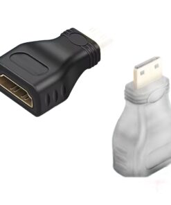 Adaptateur HDMI mini HDMI mâle vers HDMI femelle, format court, vue arriere