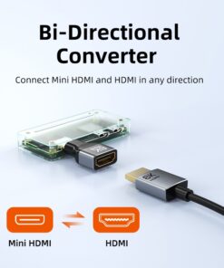 Adaptateur HDMI Mini/Micro HDMI vers HDMI 8K, vue de face
