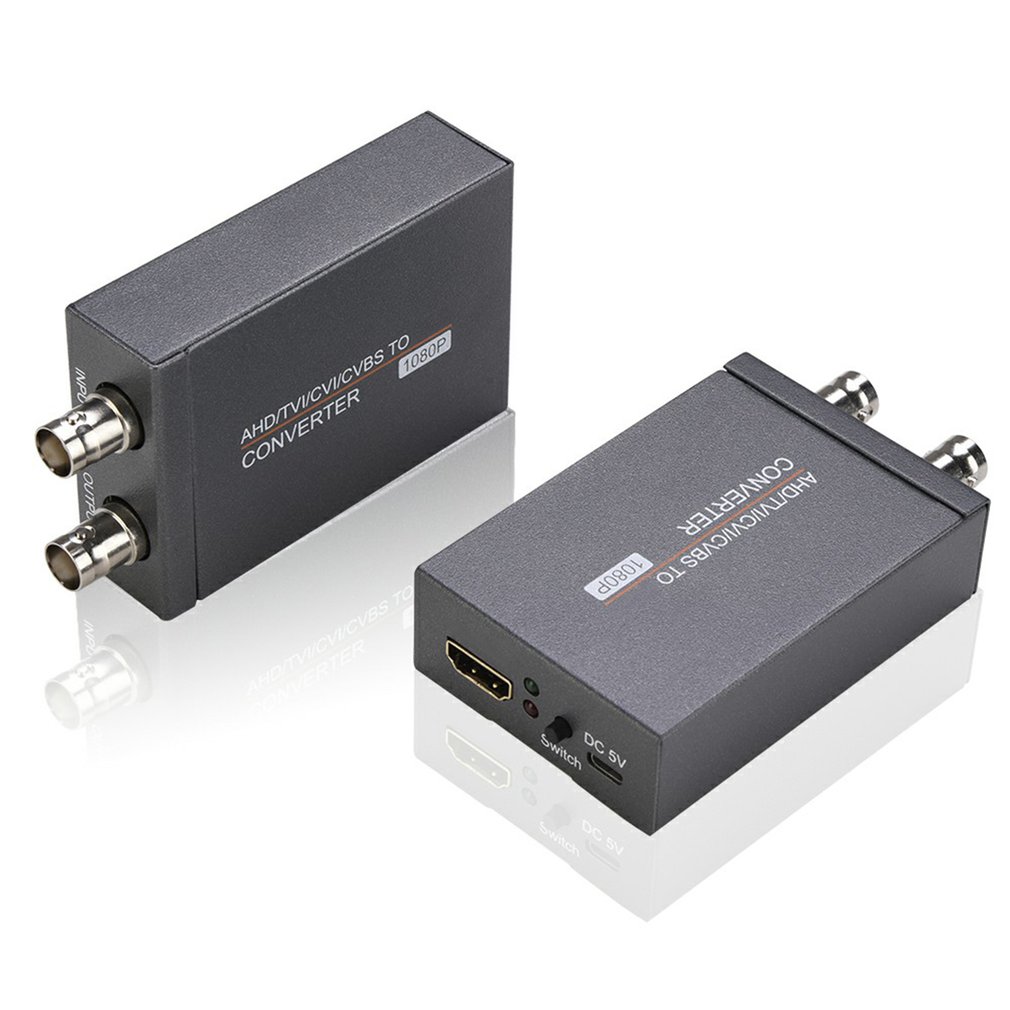 Adaptateur HDMI pour caméras AHD, TVI, CVI et analogiques Adaptateur HDMI pour caméras AHD, TVI, CVI et analogiques, vue de trois quarts