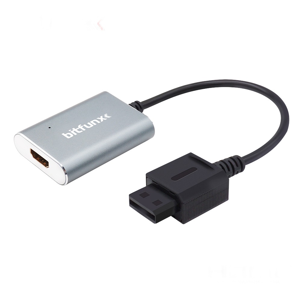Adaptateur HDMI pour console de salon rétro, prise directe Adaptateur HDMI pour console de salon rétro, prise directe, vue de trois quarts
