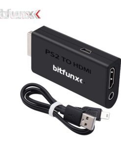 Adaptateur HDMI pour console retro PS2 et PS1, vue de trois quarts