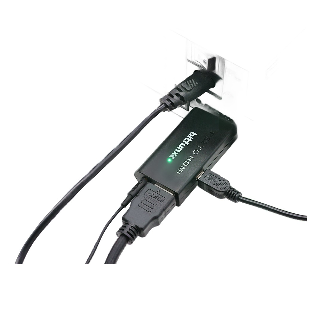 Adaptateur HDMI pour console retro PS2 et PS1 Adaptateur HDMI pour console retro PS2 et PS1, vue de face