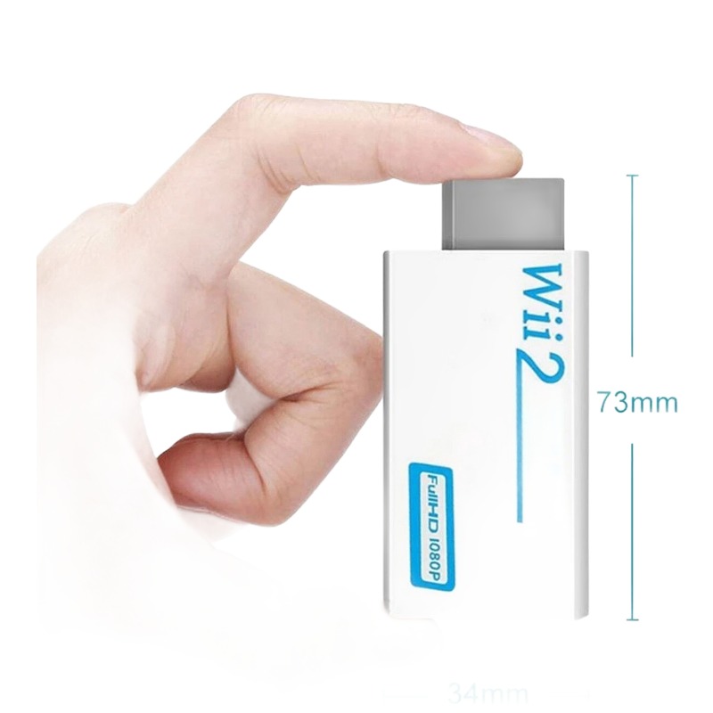 Adaptateur HDMI pour console Wii, sortie 720p Adaptateur HDMI pour console Wii, sortie 720p, vue de trois quarts