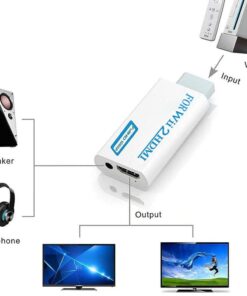 Adaptateur HDMI pour console Wii sortie haute definition, vue arriere