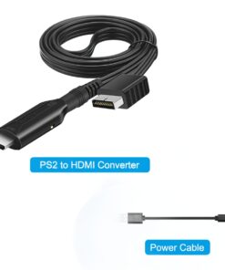 Adaptateur HDMI pour consoles PlayStation 1 et PS2, vue de trois quarts