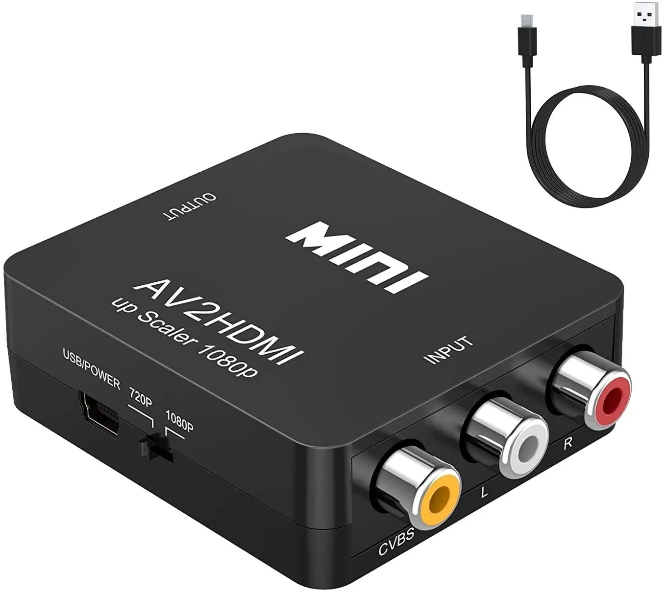 Adaptateur HDMI pour péritel via RCA, magnétoscope et console Adaptateur HDMI pour péritel via RCA, magnétoscope et console, vue principale