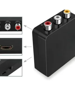 Adaptateur HDMI pour péritel via RCA, magnétoscope et console, vue de face