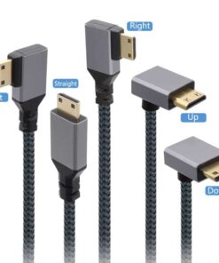Adaptateur HDMI rallonge male vers femelle en 4K, vue de trois quarts