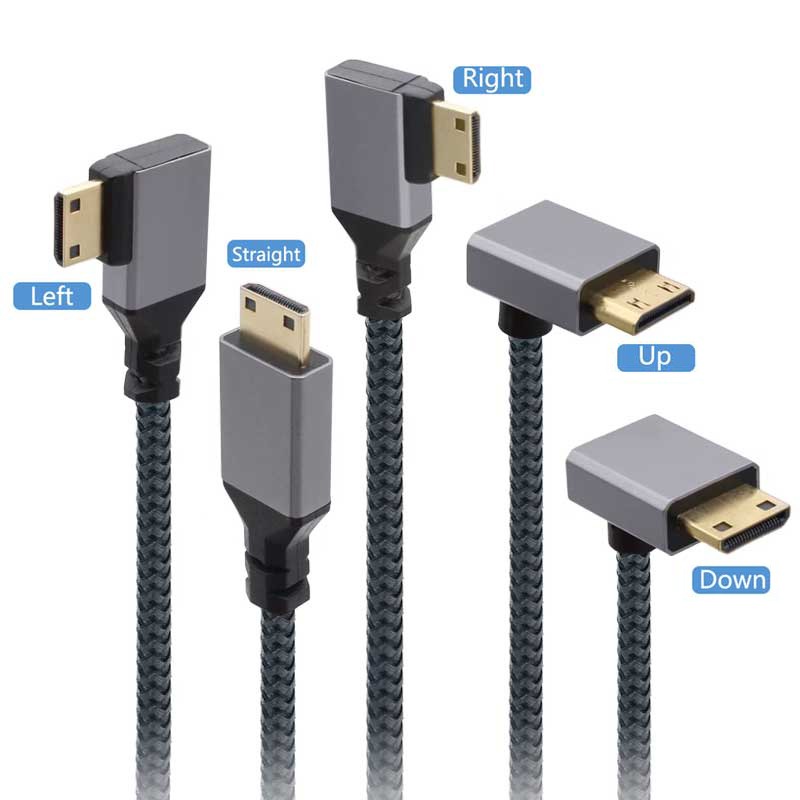 Adaptateur HDMI rallonge male vers femelle en 4K Adaptateur HDMI rallonge male vers femelle en 4K, vue de trois quarts
