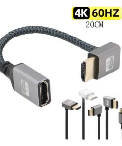 Adaptateur HDMI rallonge male vers femelle en 4K, vue de face