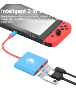 Adaptateur HDMI, station d'accueil HDMI 4K pour console portable, vue de face