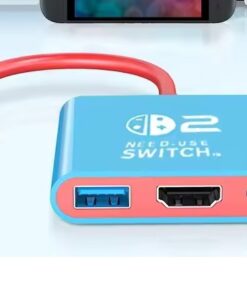 Adaptateur HDMI, station d'accueil Hub -C vers pour Switch, vue de profil