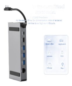 Adaptateur HDMI, station d'accueil USB-C 6 ports, HDMI 4K à 60 Hz, vue principale