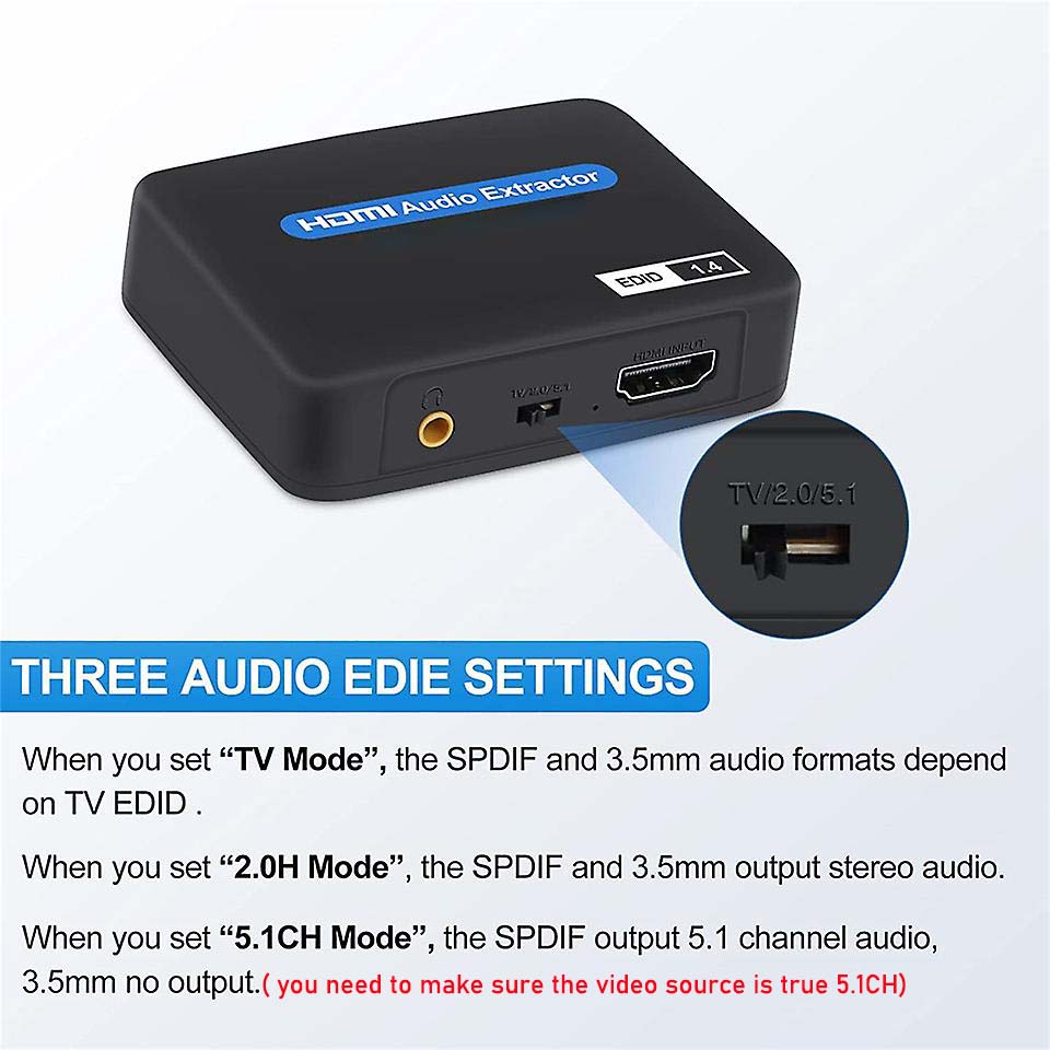 Adaptateur HDMI vers jack, adaptateur HDMI vers jack, extracteur audio Adaptateur HDMI vers jack, adaptateur HDMI vers jack, extracteur audio, detail