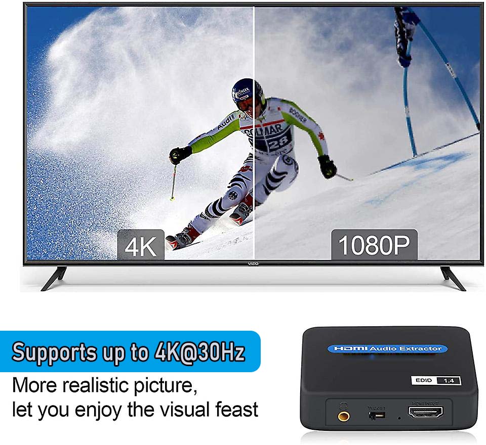 Adaptateur HDMI vers jack, adaptateur HDMI vers jack, extracteur audio Adaptateur HDMI vers jack, adaptateur HDMI vers jack, extracteur audio, vue arriere