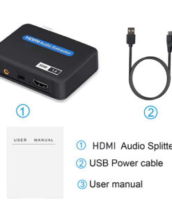 Adaptateur HDMI vers jack, adaptateur HDMI vers jack, extracteur audio, vue de profil