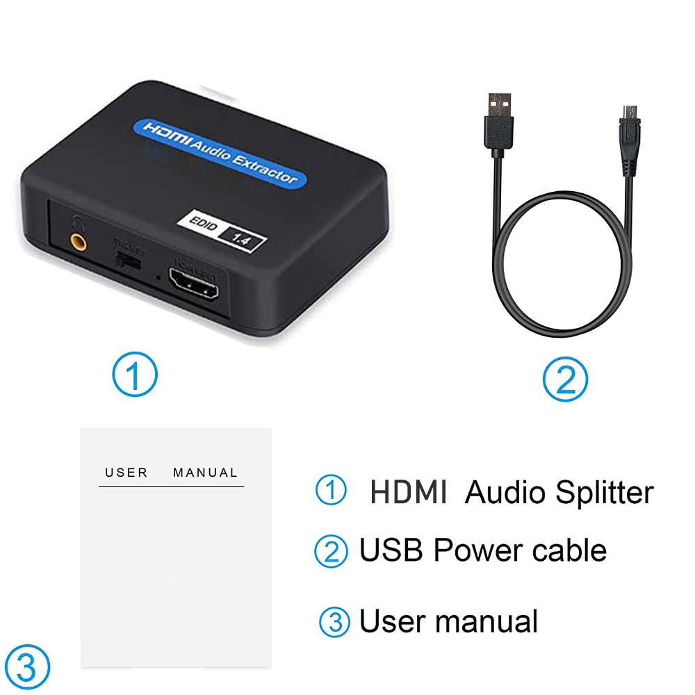 Adaptateur HDMI vers jack, adaptateur HDMI vers jack, extracteur audio Adaptateur HDMI vers jack, adaptateur HDMI vers jack, extracteur audio, vue de profil