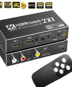 Adaptateur HDMI vers jack, commutateur avec extracteur audio, vue principale