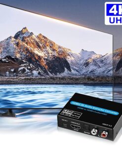 Adaptateur HDMI vers jack, extracteur audio 4K avec ARC, vue de trois quarts
