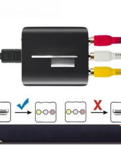 Adaptateur HDMI vers RCA compact avec sortie audio séparée, vue principale