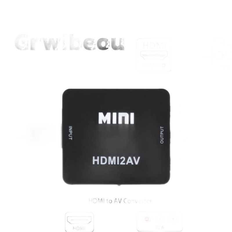 Adaptateur HDMI vers RCA pour téléviseur cathodique Adaptateur HDMI vers RCA pour téléviseur cathodique, vue de face