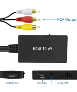 Adaptateur HDMI vers RCA pour téléviseur et moniteur anciens, detail
