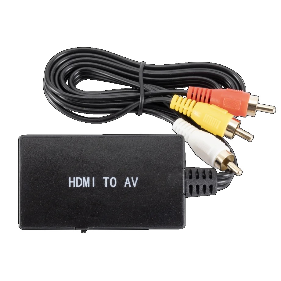 Adaptateur HDMI vers RCA pour téléviseur et moniteur anciens Adaptateur HDMI vers RCA pour téléviseur et moniteur anciens, vue arriere