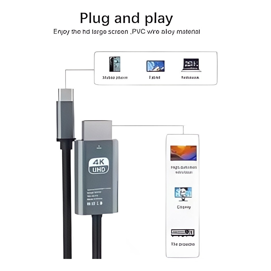 Adaptateur HDMI vers USB-C 4K 60 Hz en aluminium Adaptateur HDMI vers USB-C 4K 60 Hz en aluminium, vue de trois quarts