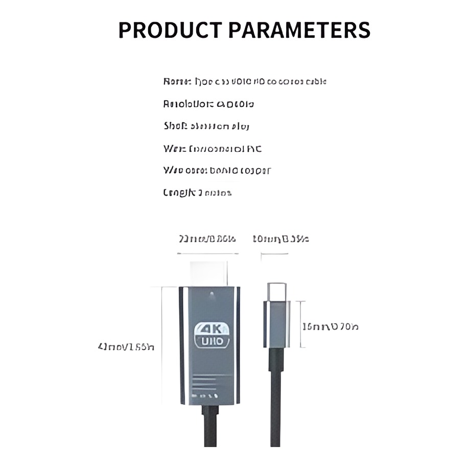 Adaptateur HDMI vers USB-C 4K 60 Hz en aluminium Adaptateur HDMI vers USB-C 4K 60 Hz en aluminium, vue de face