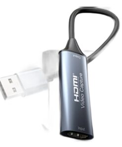 Adaptateur HDMI vers USB pour capture vidéo 4K en entrée, 43 g, vue de trois quarts