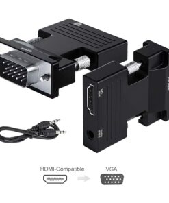 Adaptateur HDMI vers VGA avec sortie audio 3,5 mm, vue principale