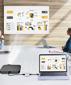 Adaptateur HDMI vers VGA avec sortie audio séparée, vue de face