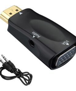 Adaptateur HDMI vers VGA compact avec prise audio 3,5 mm, vue principale