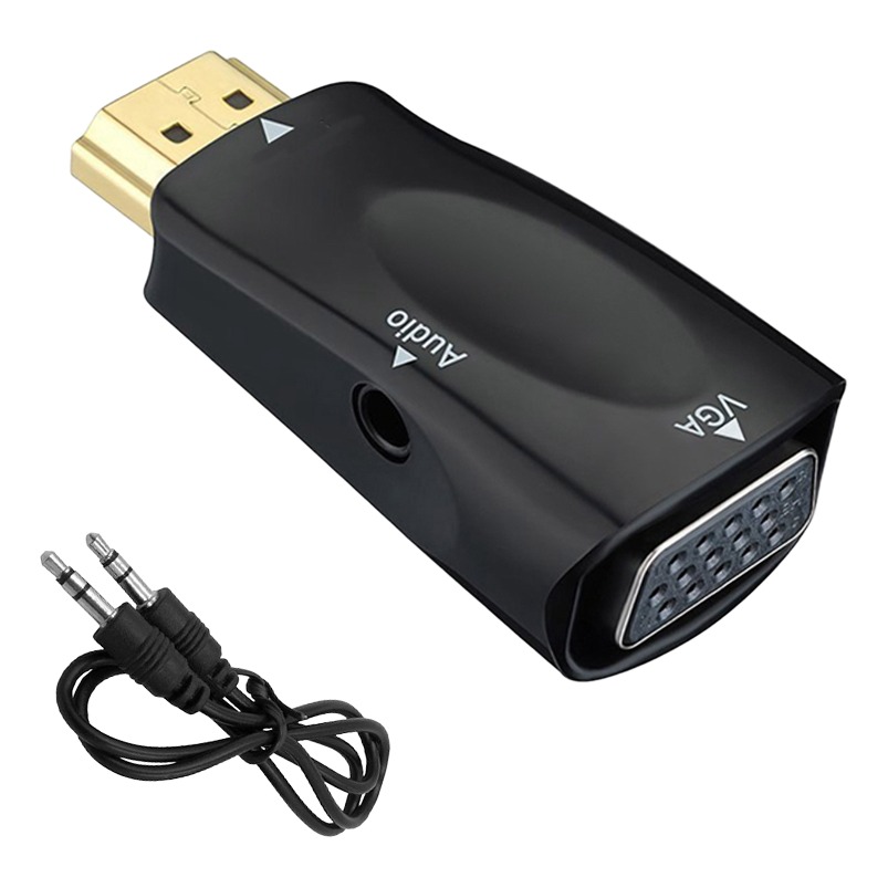 Adaptateur HDMI vers VGA compact avec prise audio 3,5 mm Adaptateur HDMI vers VGA compact avec prise audio 3,5 mm, vue principale